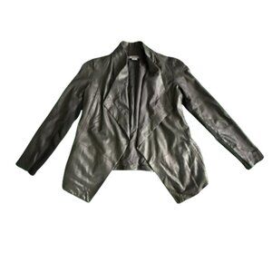 Vince Charcoal Leather Jacket
